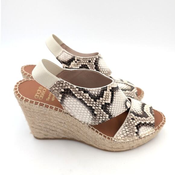 Andre Assous Reese High Heel Espadrille Sandals Open Toe Women's Size 9.5 - Picture 3 of 14